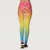 Regenbogen, kariert, mehrfarbig leggings (Rückseite)