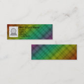 Regenbogen kariert mini visitenkarte (Vorne/Hinten)
