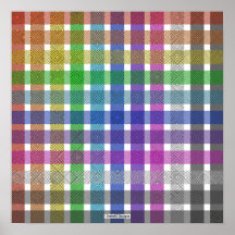 Regenbogen-Kariert - Poster Druck