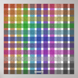 Regenbogen-Kariert - Poster Druck