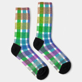 Regenbogen-Kariert - Premium Socken (Rechts)