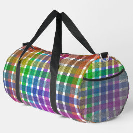 Regenbogen-Kariert - Reisetasche (groß) Duffle Bag