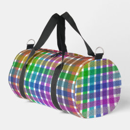 Regenbogen-Kariert - Reisetasche (klein) Duffle Bag