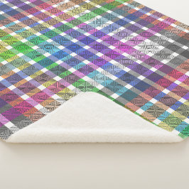 Regenbogen-Kariert - Sherpa-Decke Sherpadecke