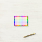 Regenbogen-karierte Gewohnheit Post-it Klebezettel (Auf Schreibtisch)