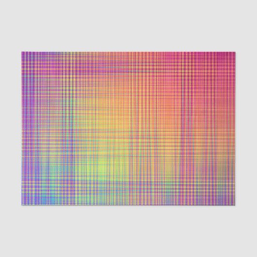 Regenbogen-kariertes Seidenpapier (Vorderseite)