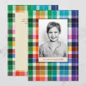 Regenbogen-Karo-Gingham-Spaß Helles Weihnachten (Vorne/Hinten)