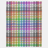 Regenbogen-Karodecke - Fleece-Decke Fleecedecke (Vorderseite)