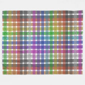 Regenbogen-Karodecke - Fleece-Decke Fleecedecke (Vorderseite (Horizontal))