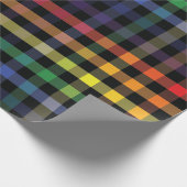 Regenbogen-Karomuster Geschenkpapier (Ecke)