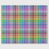 Regenbogen-Karopapier - Geschenkpapier (Flach)