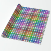 Regenbogen-Karopapier - Geschenkpapier (Ungerollt)
