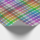 Regenbogen-Karopapier - Geschenkpapier (Ecke)