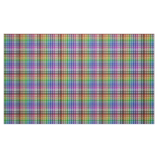Regenbogen-Karostoff - Polyestergewebe Stoff (Fat Quarter (45,7 x 55,9 cm))