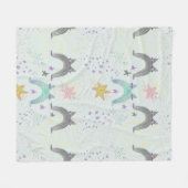 Regenbogen-Katz-Kunst Fleecedecke (Vorderseite (Horizontal))
