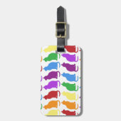 Regenbogen-Kätzchen-nobler Designer Gepäckanhänger (Vorderseite vertikal)