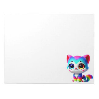 Regenbogen Kätzchen Notizblock