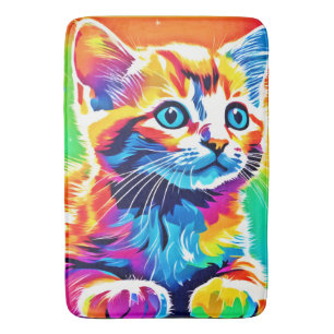 Regenbogen-Kätzchen-Träume Badematte