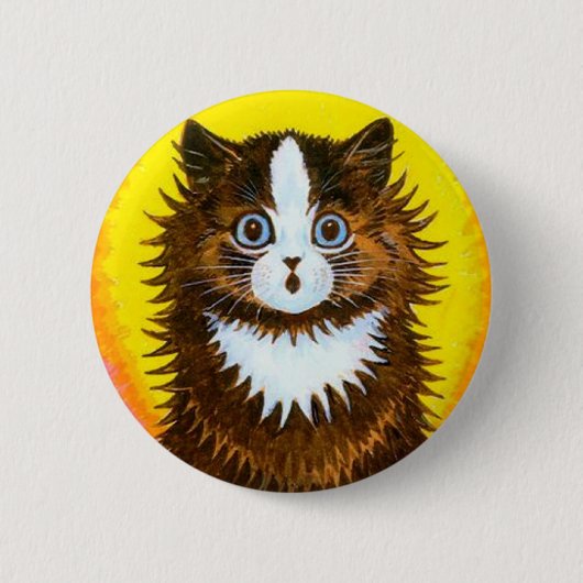 Regenbogen-Katze Button (Vorderseite)