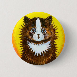 Regenbogen-Katze Button