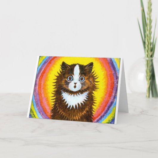 Regenbogen-Katze Karte (Vorderseite)