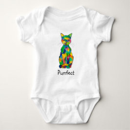 Regenbogen-Katze Purrfect Kleinkind-T - Shirt