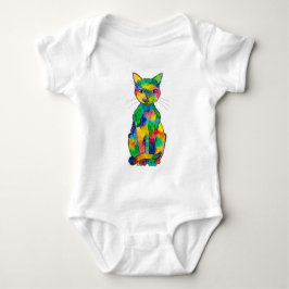 Regenbogen-Katzen-Baby-Bodysuit Baby Strampler