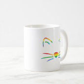 Regenbogen-Katzen-Bart-Klassiker-Tasse Kaffeetasse (VorderseiteRechts)