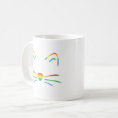 Regenbogen-Katzen-Bart-Klassiker-Tasse Kaffeetasse (Vorderseite Links)