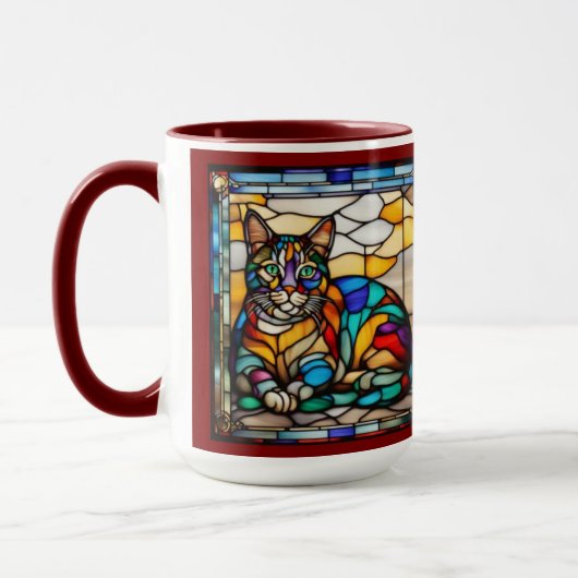 Regenbogen-Katzen-Dekorative Tasse (Links)