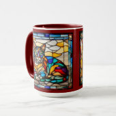 Regenbogen-Katzen-Dekorative Tasse (Vorderseite Links)