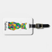 Regenbogen-Katzen-Gepäckanhänger Gepäckanhänger (Vorderseite horizontal)