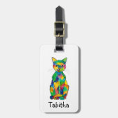 Regenbogen-Katzen-Gepäckanhänger Gepäckanhänger (Vorderseite vertikal)