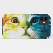 Regenbogen-Katzen-Gesicht Case-Mate iPhone Hülle (Rückseite (Horizontal))