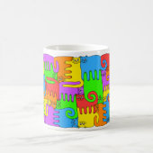 Regenbogen-Katzen Kaffeetasse (Mittel)