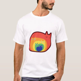 Regenbogen Katzen T-Shirt