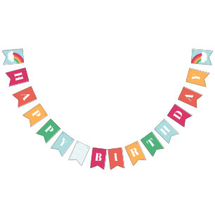 Regenbogen-Kinder Alles Gute zum Geburtstag Wimpelkette