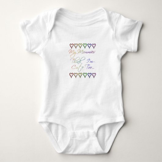 Regenbogen-Kinder Baby Strampler (Vorderseite)