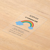 Regenbogen-Kinder Erster Geburtstagsparty Acryleinladungen (Ablage )