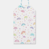 Regenbogen-Kinder-Geburtstags-Dankeschön-Geschenk  Geschenkanhänger (Rückseite)