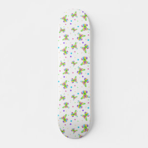 Regenbogen Kinder Hund Welpe Punkte hell lustige F Skateboard