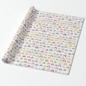 Regenbogen-Kinder-Muster Geschenkpapier (Ungerollt)