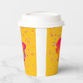 Regenbogen Kindergeburtstag Gelb Pappbecher (Links)