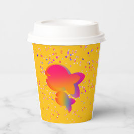 Regenbogen Kindergeburtstag Gelb Pappbecher