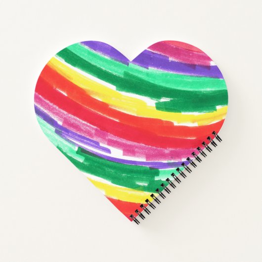 Regenbogen-Kinderkunst Notizblock (Rückseite)