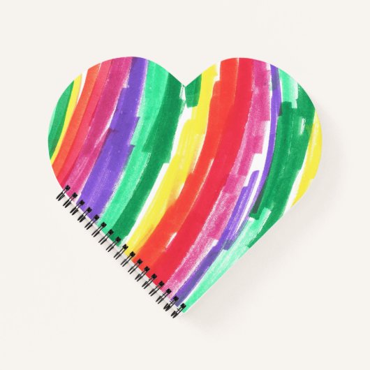 Regenbogen-Kinderkunst Notizblock (Vorderseite)