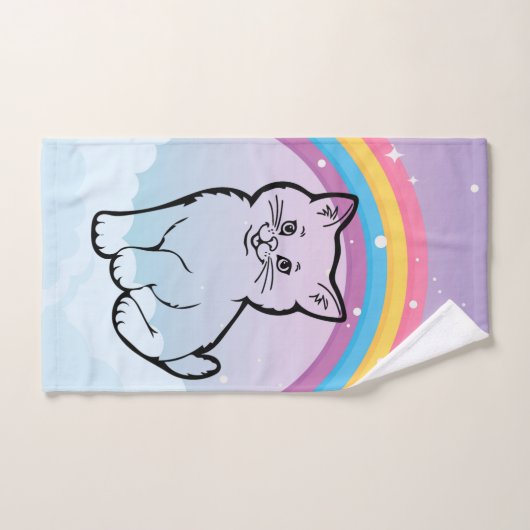 Regenbogen, Kitten Handtuch (Handtuch)