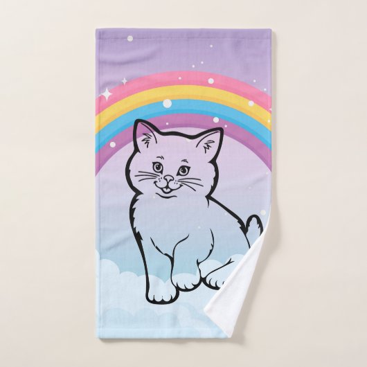Regenbogen, Kitten Handtuch (Handtuch)