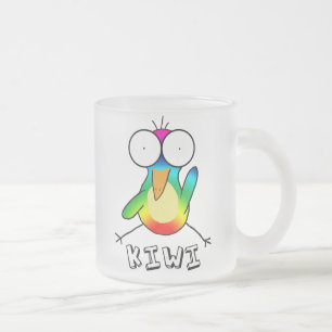 Regenbogen-Kiwi-mattierte Tasse