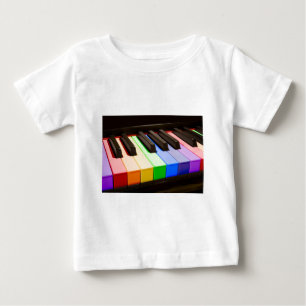 Regenbogen-Klavier Baby T-shirt
